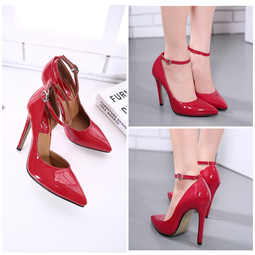 SHH9585 IDR.208.000 MATERIAL PU HEEL 11.5CM COLOR RED SIZE 35,36,37,38,39
