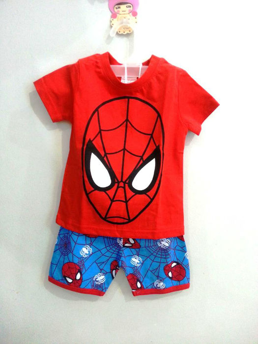 AB008 Baju Set Anak Spiderman