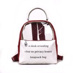 B0222-red Tas Ransel Transparan Knapsack Bag Kekinian Import