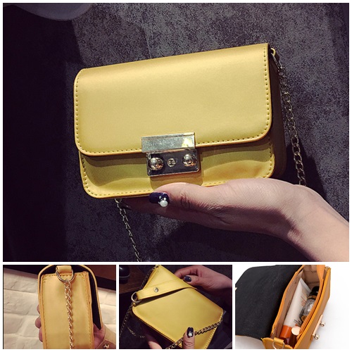 B0530-yellow Clutch Bag Import