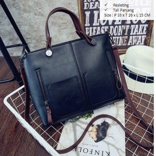 B0913 IDR.165.000 MATERIAL PU SIZE L33XH26XW15CM WEIGHT 800GR COLOR BLACK