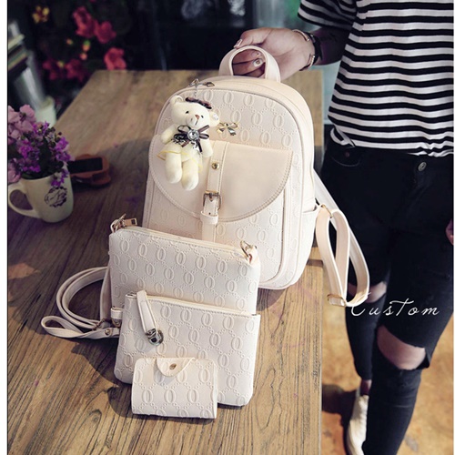 B1619-(4in1) IDR.182.000 MATERIAL PU SIZE L24XH32XW10CM WEIGHT 850GR COLOR BEIGE