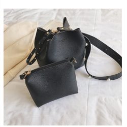 B18130-black Pingo Bag Fashion Korea Import 2in1