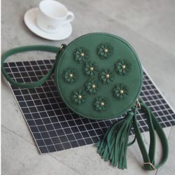 B2002-green Tas Bulat Selempang Fashion Import
