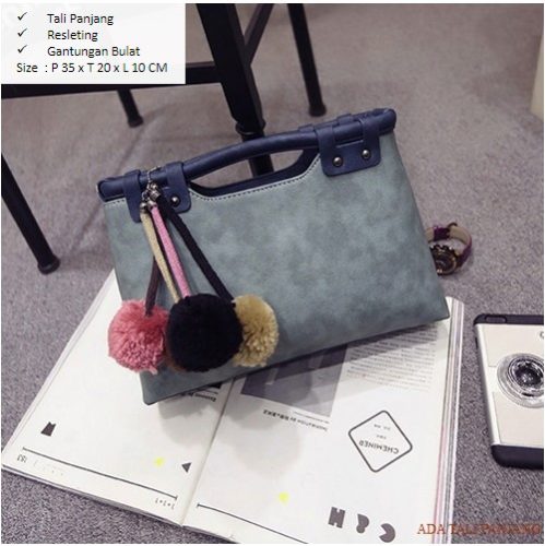 B2016 IDR.176.000 MATERIAL PU SIZE L35XH20XW10CM WEIGHT 700GR COLOR BLUE