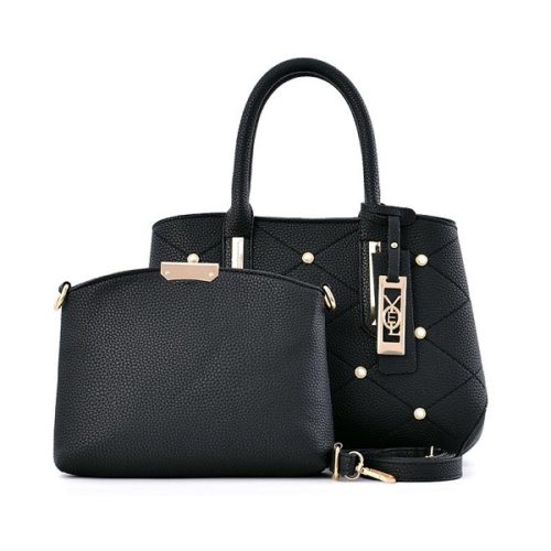 B2577-black Tas Handbag 2in1 Wanita Elegan