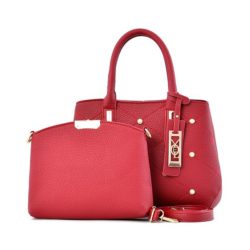 B2577-red Tas Handbag 2in1 Wanita Elegan