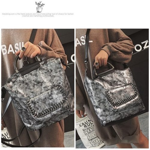 B2632 MATERIAL PU SIZE L26XH31X16CM WEIGHT 800GR COLOR SILVER