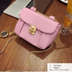 B299-pink Clutch Bag Cantik