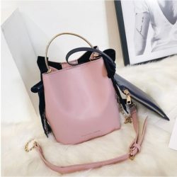 B4508-pink Tas Handbag Wanita Modis Kekinian 2in1 Import