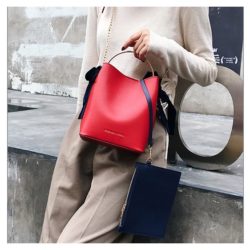 B4508-red Tas Handbag Wanita Modis Kekinian 2in1 Import