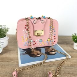 B48050-pink Clutch Bag Wanita Elegan Import