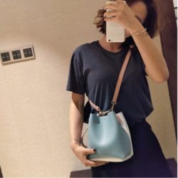B8028-bluewhite Tas Serut Sling Bag Import Cantik