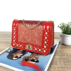 B83935-red Clutch Bag Selempang Wanita Elegan