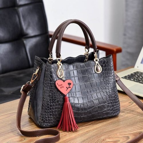 B8463-darkgray Tas Handbag Elegan Import Terbaru