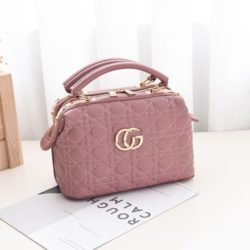 B88760-pink Doctor Bag Fashion Wanita Elegan