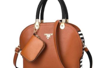 B89631-brown Tas Handbag 2in1 Elegan Import Terbaru