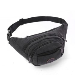 BOM2099-black Waist Bag Sports Unisex CANVAS
