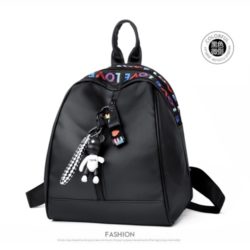 BOM2873-black Backpack Stylish Fashion Import Wanita