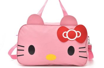 BOM58698-pink Tas Travel Hello Kitty Besar Lucu Import