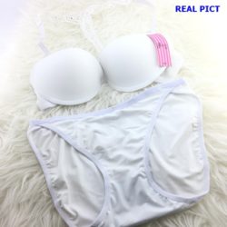 BRS2062-white Push Up Bra + Celana Dalam Set Sexy