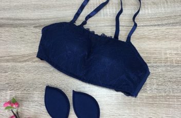 BRS8835 IDR 81.000 MATERIAL LACE CUP B WITHOUT WIRE & FREE PAD SIZE 32,34,36 COLOR BLUE