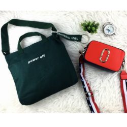 BTH00328-green B1G1 Tote Bag Cantik + Tas Selempang MJ