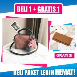 BTH012065-pink B1G1 Doctor Bag Cantik + Dompet Cantik