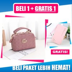 BTH131160-pink B1G1 Doctor Bag Elegan + Dompet Pidanlu