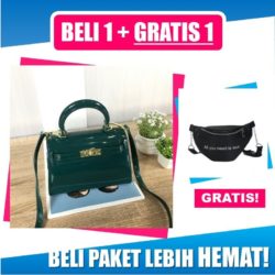 BTH45304-green B1G1 Tas Jelly + Sling Bag Import