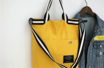 BTH7044-yellow Tote Bag Stylish Kekinian Import