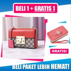 BTH960311-red B1G1 Sling Bag Cantik + Dompet Cantik