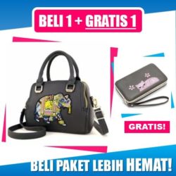 BTH9916612-black B1G1 Tas Selempang Fashion + Dompet Wanita Elegan
