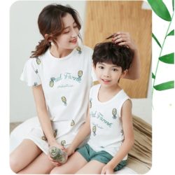 C0012-green Baju + Celana Family Set (Anak Cowok)