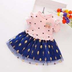 C051301-pink Baju Dress Anak Cantik Lucu Import