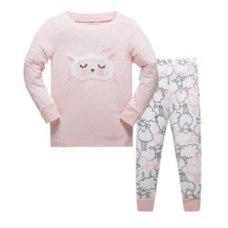 C1090-pinksheep Setelan Baju Tidur Anak Lucu Nyaman Terbaru