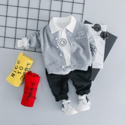 C098-gray Setelan Fashion Anak Trendy Terbaru Import