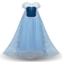 C66135-blue Gaun Pesta Anak Perempuan Cantik Terbaru