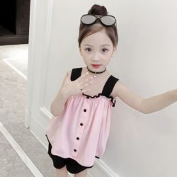 C88166-pink Setelan Anak Cantik (Baju + Celana) Terbaru