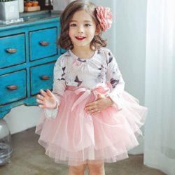 C88346-pink Setelan Gaun Anak Imut Lucu Terbaru