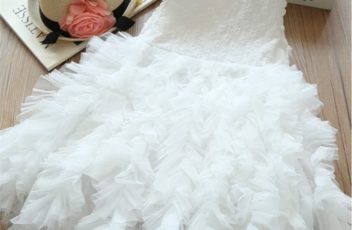 C88411-white Gaun Pesta Anak Cewek Cantik Elegan