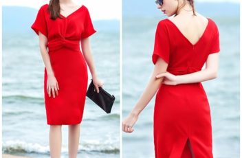 D73115 IDR.221.000 MATERIAL POLYESTER-SIZE-M,L-LENGTH104,105CM,BUST86,90CM WEIGHT 400GR COLOR RED