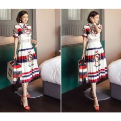 LS21621-asphoto Baju Dress Midi Wanita Elegan Import