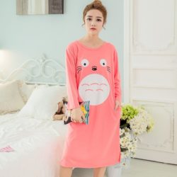 PJ501-pinktotoro Baju Tidur Wanita Model Dress Cantik Terbaru