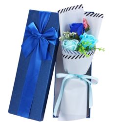SFT0036-blue Bunga Sintetis Cantik Import Dengan Kotak