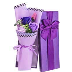 SFT0036-purple Bunga Sintetis Cantik Import Dengan Kotak