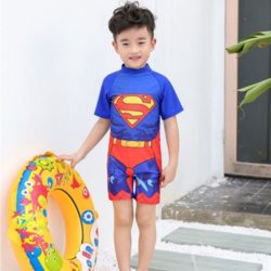 SFT200-superman Baju Renang Anak Karakter Superhero Keren Import