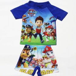SFT225-pawpatrol Baju Renang Anak Set Celana Pendek & Baju lengan Pendek