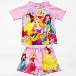 SFT225-princess Baju Renang Anak Set Celana Pendek & Baju lengan Pendek