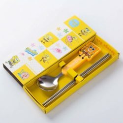 SFT2346-spongebob Set Sendok Makan Anak Lucu 2in1 Terbaru